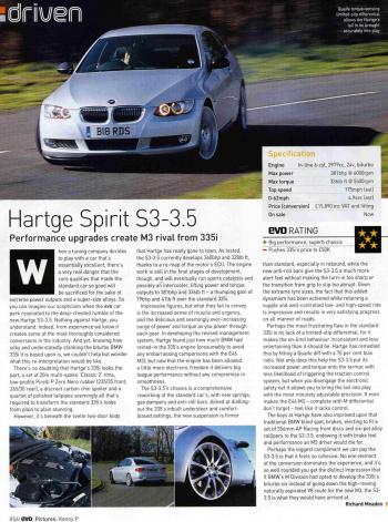 Editorial - Evo 'Hartge Spirit' - E92 335i - April 2007