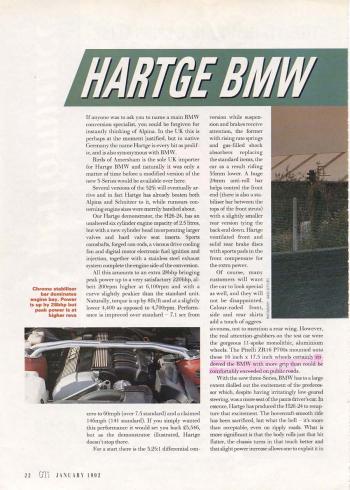 Editorial - E36 Hartge H26-24 - GIT 'Hartge BMW' - Jan 1992