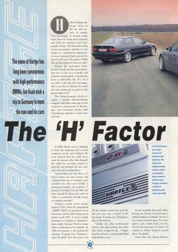 Editorial - E36 328 - BMWCar 'The H Factor' - 1996