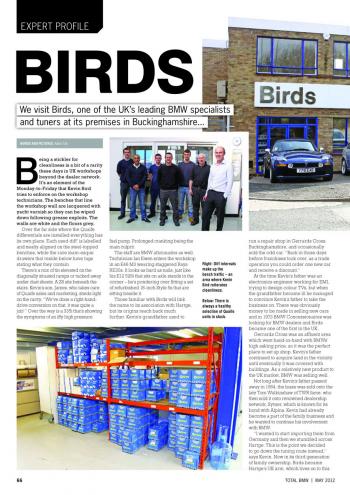 Editorial - Birds Company Profile - Total BMW - July 2012