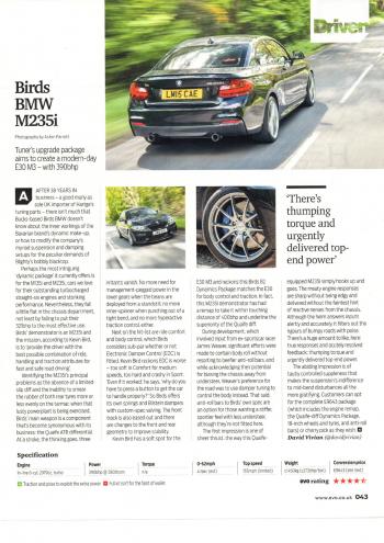 Editorial - F22 M235i - Birds B2 review - EVO Magazine - July 2017